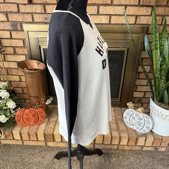 Harley Davidson Women's Long Sleeve Waffle Thermal Shirt - Picture 5 of 9